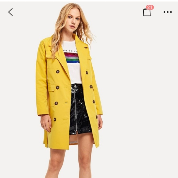 shein yellow jacket